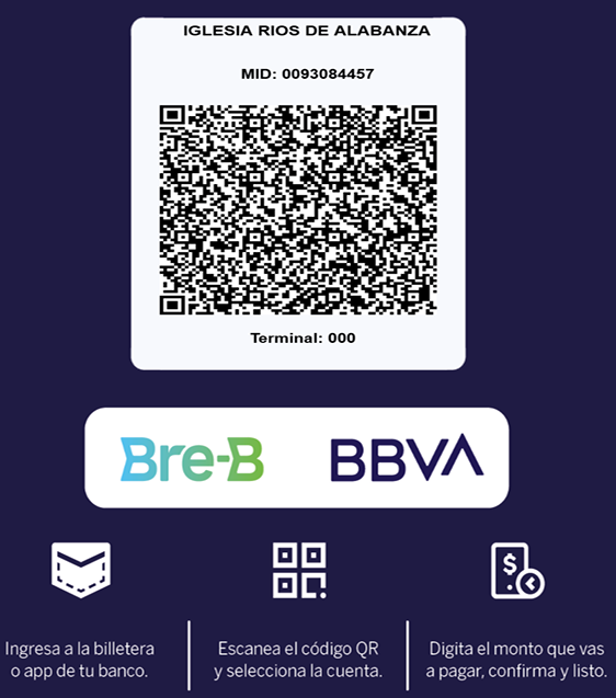 Código QR para donaciones - Ríos de Alabanza